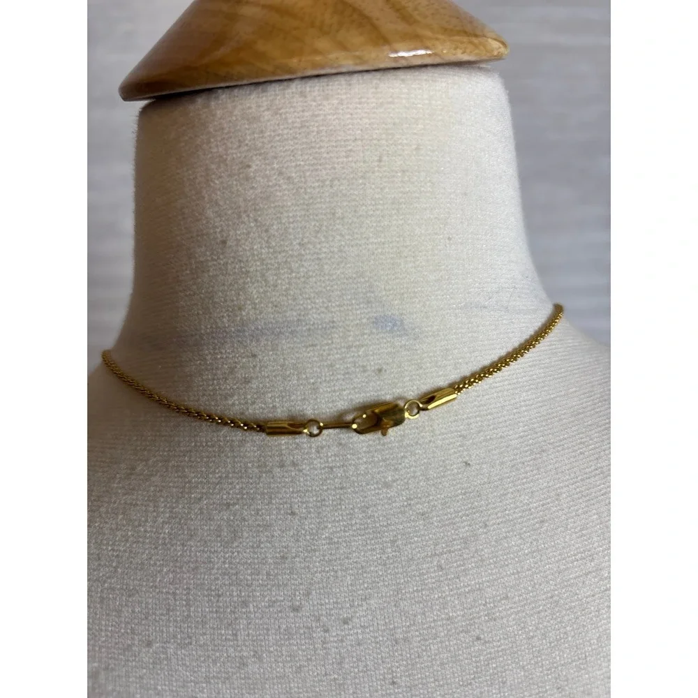 The Gld Shop ISSA Diamond and‎ Yellow Gold Pave Pendant Necklace